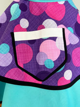Load image into Gallery viewer, Betty the Car Hop Pin Up Apron, Polka Dot Aqua Ice 50s Diner, Retro Aprons for Women