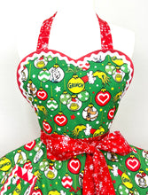 Load image into Gallery viewer, Grinch Christmas Apron, Hanging With the Grinch, Grinchmas Apron for Women