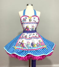 Load image into Gallery viewer, Happy Easter Vintage Bunnies PInUp Apron, Retro Apron/Easter Apron/Women's Apron