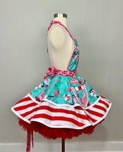 Load image into Gallery viewer, Naughty and Nice Peppermint Martini Christmas Apron, Brunette Beauty Woman's Apron