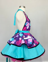 Load image into Gallery viewer, Betty the Car Hop Pin Up Apron, Polka Dot Aqua Ice 50s Diner, Retro Aprons for Women