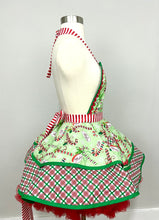 Load image into Gallery viewer, Candy Cane Greetings Christmas Apron, Woman's Apron