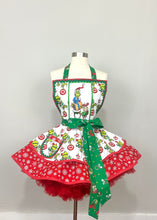 Load image into Gallery viewer, Grinch Christmas Apron, Best Gifts /Holiday Apron/Retro Apron