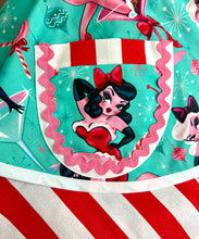 Load image into Gallery viewer, Naughty and Nice Peppermint Martini Christmas Apron, Blonde Bombshell, Woman's Apron