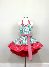 Load image into Gallery viewer, Merry Snowmen Christmas Apron, Winter Apron, Snowman and Santa Apron for Women