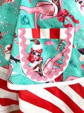 Load image into Gallery viewer, Naughty and Nice Peppermint Martini Christmas Apron, Brunette Beauty Woman's Apron