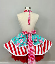 Load image into Gallery viewer, Naughty and Nice Peppermint Martini Christmas Apron, Brunette Beauty Woman's Apron