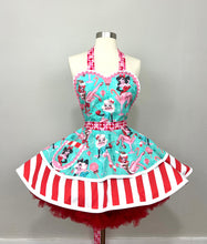 Load image into Gallery viewer, Naughty and Nice Peppermint Martini Christmas Apron, Blonde Bombshell, Woman's Apron