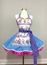 Load image into Gallery viewer, Happy Easter Vintage Bunnies PInUp Apron, Retro Apron/Easter Apron/Women's Apron
