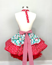 Load image into Gallery viewer, Merry Snowmen Christmas Apron, Winter Apron, Snowman and Santa Apron for Women