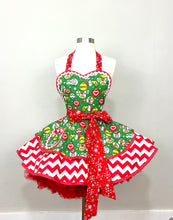 Load image into Gallery viewer, Grinch Christmas Apron, Hanging With the Grinch, Grinchmas Apron for Women