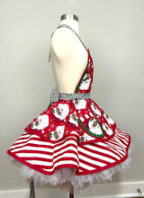 Load image into Gallery viewer, Vintage Santa Christmas Apron, Black Santa, Women's Apron