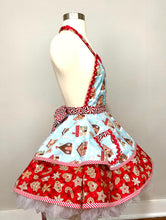 Load image into Gallery viewer, Gingerbread Village Christmas Apron, Retro Women's Apron