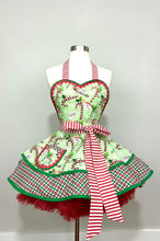 Load image into Gallery viewer, Candy Cane Greetings Christmas Apron, Woman's Apron