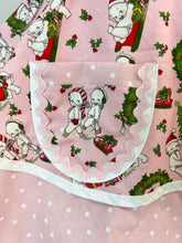 Load image into Gallery viewer, Vintage Kewpie Dolls Pink Christmas Apron
