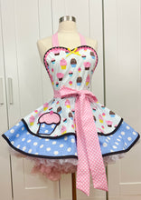Load image into Gallery viewer, Cupcake Party Apron, Pinup Apron, Bakers Apron, Woman's Apron
