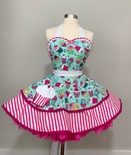 Load image into Gallery viewer, Strawberry Cupcake Apron, Women's Apron