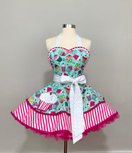 Load image into Gallery viewer, Strawberry Cupcake Apron, Women's Apron