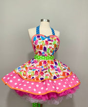 Load image into Gallery viewer, Chill Out Fruity Popsicle Retro Apron, Woman's Apron, Summer Apron