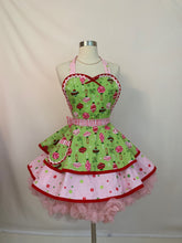 Load image into Gallery viewer, In the PInk (and Green) Ornaments Christmas Apron