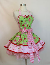 Load image into Gallery viewer, In the PInk (and Green) Ornaments Christmas Apron