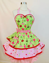 Load image into Gallery viewer, In the PInk (and Green) Ornaments Christmas Apron