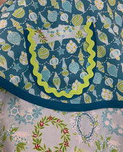 Load image into Gallery viewer, Holiday In Blue Christmas Apron, Women's Apron