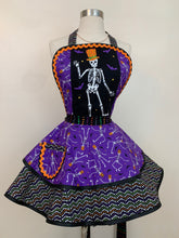 Load image into Gallery viewer, Skeleton Halloween Apron, Women's Apron