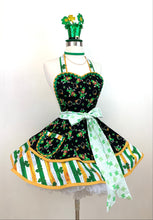 Load image into Gallery viewer, Lucky Leprechaun St. Patrick's Day Apron, Womens Apron