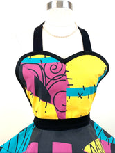 Load image into Gallery viewer, Sally Skellington Nightmare Before Christmas Halloween Apron, Retro Women's Apron