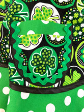 Load image into Gallery viewer, All The Luck St. Patrick's Day Apron, Shamrock Woman's Apron