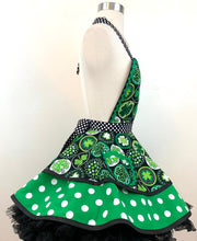 Load image into Gallery viewer, All The Luck St. Patrick's Day Apron, Shamrock Woman's Apron