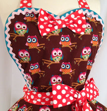 Load image into Gallery viewer, Hoot Owls Retro Apron, Women's Apron