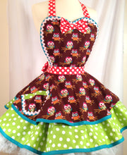 Load image into Gallery viewer, Hoot Owls Retro Apron, Women's Apron