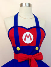 Load image into Gallery viewer, Mario The Plumber Costume Apron