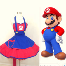 Load image into Gallery viewer, Mario The Plumber Costume Apron