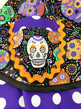 Load image into Gallery viewer, Party Skulls Apron, Mardi Gras Apron, Woman's Hostess Apron