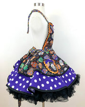 Load image into Gallery viewer, Party Skulls Apron, Mardi Gras Apron, Woman's Hostess Apron
