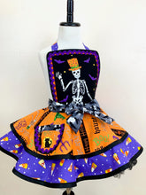 Load image into Gallery viewer, Ms.Skeleton Halloween Apron, Girl's Apron