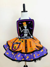 Load image into Gallery viewer, Ms.Skeleton Halloween Apron, Girl's Apron