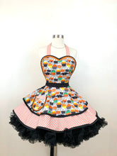 Load image into Gallery viewer, Spooky Bakery Frankencakes Halloween Apron, Retro Women's Apron