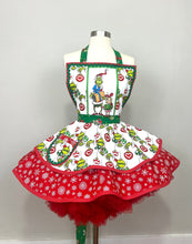 Load image into Gallery viewer, Grinch Christmas Apron, Best Gifts /Holiday Apron/Retro Apron
