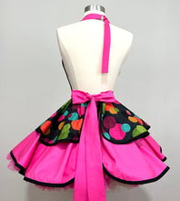 Load image into Gallery viewer, Betty the Car Hop Pin Up Apron, Sexy Costume Apron , Polka Dot Raspberry Sherbet, Retro
