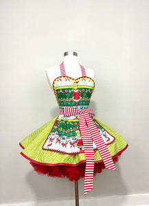 Grinch Christmas Apron -  All About The Candy