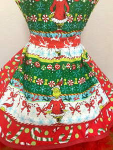 Grinch Christmas Apron -  All About The Candy