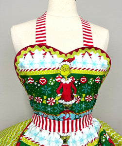 Grinch Christmas Apron -  All About The Candy