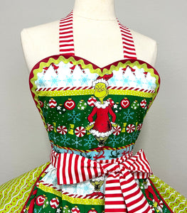 Grinch Christmas Apron -  All About The Candy