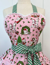 Load image into Gallery viewer, Vintage Kewpie Dolls Pink Christmas Apron
