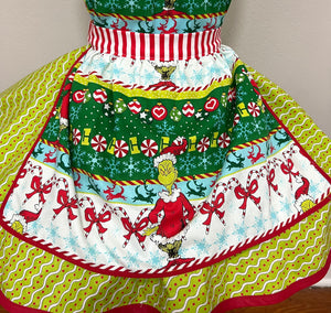 Grinch Christmas Apron -  All About The Candy