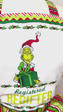 Load and play video in Gallery viewer, Grinch Christmas Apron, Registered Regifter - Ready To Ship, Merry Grinchmas Apron for Women
